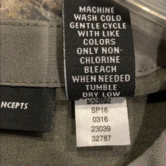 INC v neck button pocket top. - Picture 5 of 5